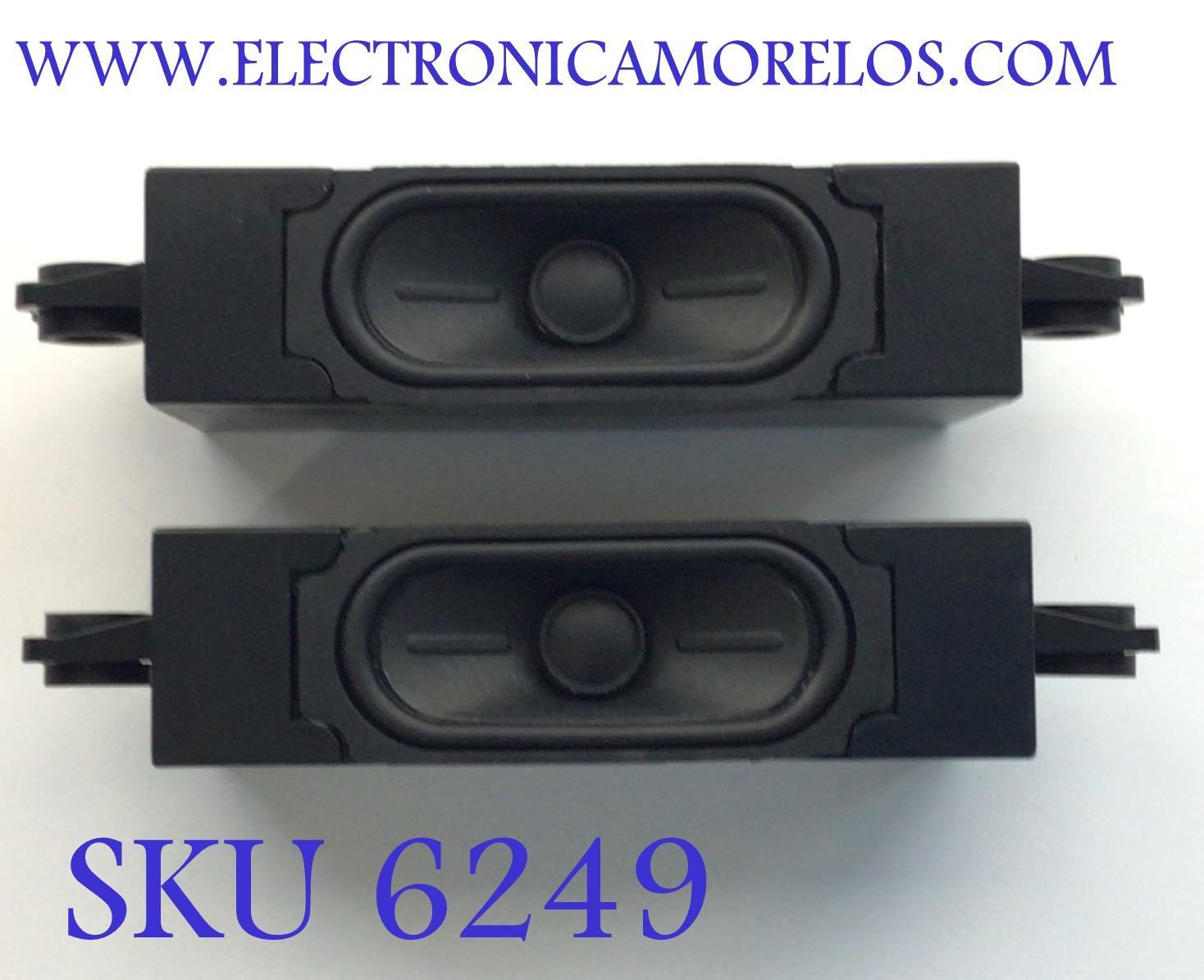 KIT DE BOCINAS ORIGINAL PARA TV LG 2 PIEZAS / NUMERO DE PARTE 60803-01558 / 60803-01562 / 6Ω / 10W(TYP) / 12W(MAX) / PANEL L650WQ1QF7 / MODELO 65UQ7570PUJ.CUSFBH / 55UQ7570PUJ
